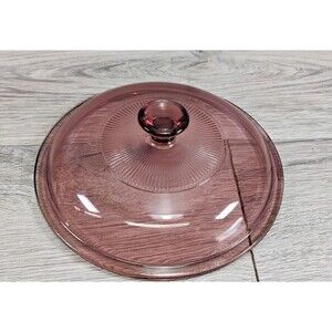 Cranberry Glass Pyrex Visions V-1.5-C Lid for  1.6L 1.5Qt V-1.5-B Saucepan Pots